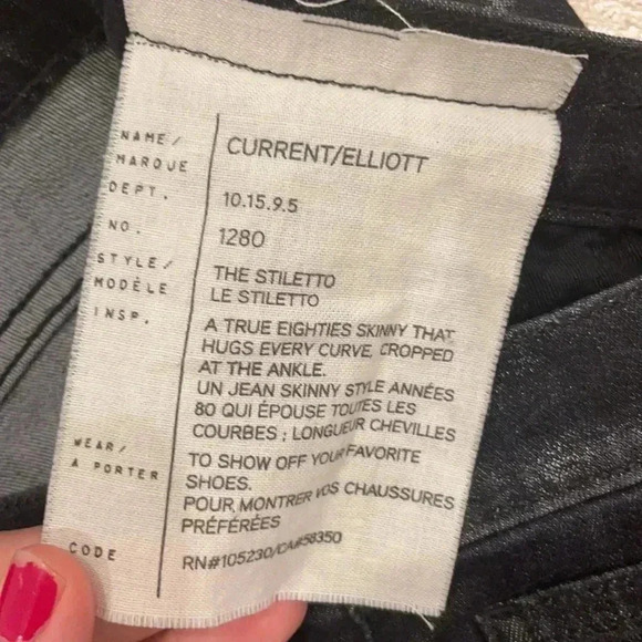 Current/Elliott Stiletto Highland Leopard Jeans Sz 25 - Picture 8 of 9